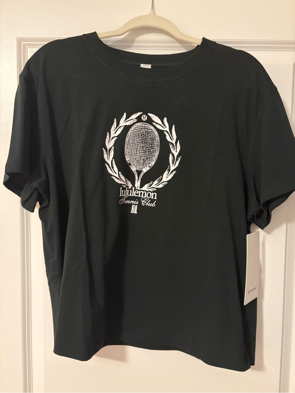 lululemon athletica Black Tee with Cream Accent